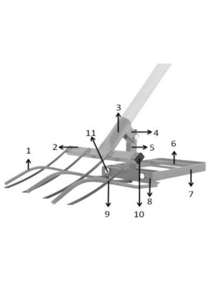 Komplet Vile 40 Črna in kultivator 14 Črna/Srebrna