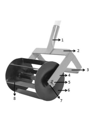 Manual garden cultivator with fixed blade 7